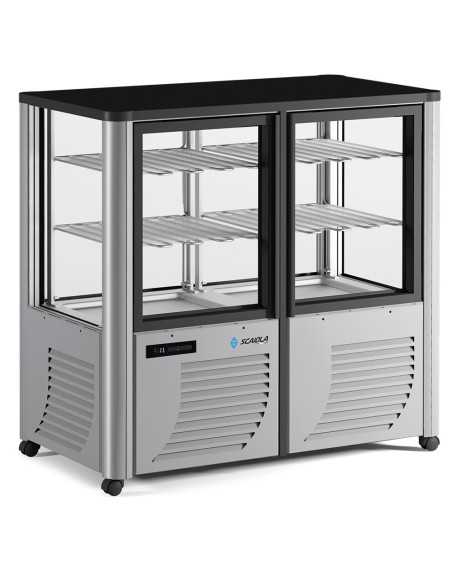 Pastry and ice cream display case with four-sided glass - Temperature -10 / -21°C - cm 127 x 70 x 128 h