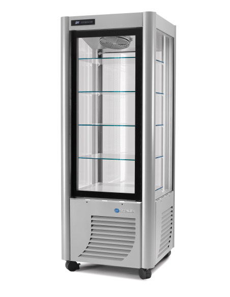 Vitrina de pastelería con expositor en todos los lados - Temperatura +5 / -21 °C - cm 70 x 70 x 184 h