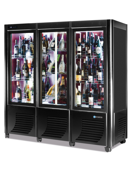 Wine Display Case - Temperature +4 +15 °C - cm 183 x 70 x 184 h
