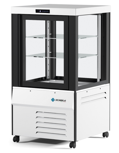 Vetrina pasticceria e gelateria con quattro...