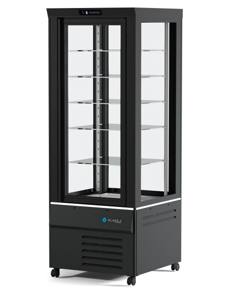 Vitrina para pastelería y heladería con cuatro lados de cristal - Temperatura +2 +10°C - cm 69 x 72 x 187 h