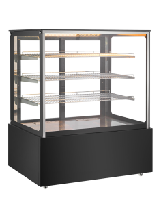Hot showcase with sliding doors and 3 shelves cm 120