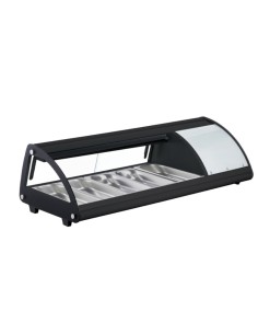 Vetrina per sushi completa di 5 bacinelle - Temperatura 0 +12 °C - cm 130.7