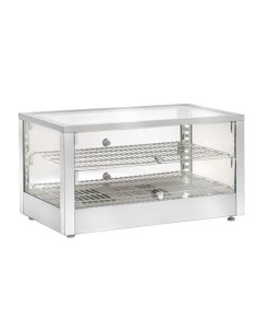 Vetrina calda con 2 ripiani e luci a led - Cm 70