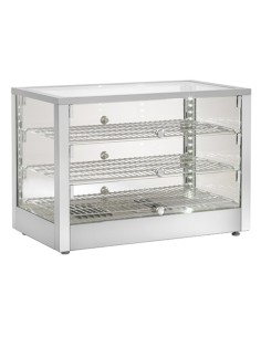 Hot showcase with 3 shelves and led lights - Cm 70