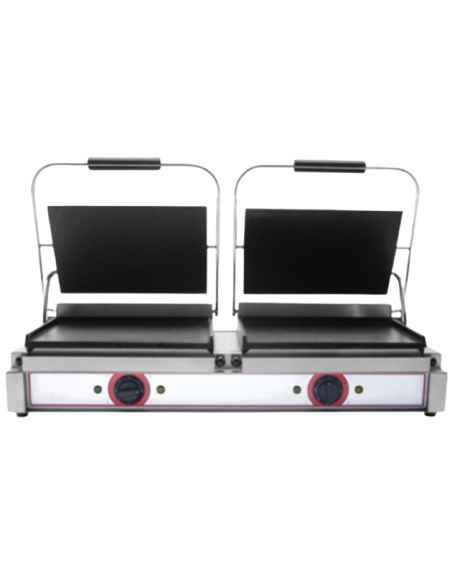 Electric cast iron plate smooth surface and smooth lid cm 33.5 x 23