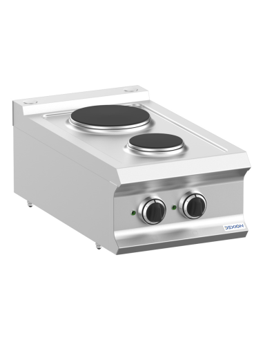 Professional electric stove with 2 round plates...