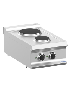 Cocina eléctrica profesional con 2 placas redondas -... 2
