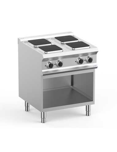 Professional electric stove with 4 square...