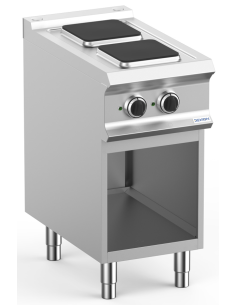 Cocina eléctrica profesional con 2 placas cuadradas -...