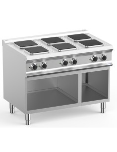 Professional electric stove with 6 square plates - Power... 2
