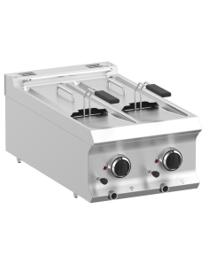 Freidora eléctrica - Capacidad 7+7 lt - cm 40 x 73 x 25 h