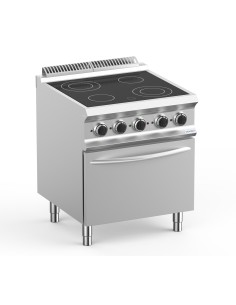 Vitrocerámica con 4 zonas de cocción y horno eléctrico -...