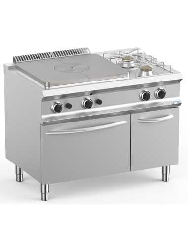 Cucina a gas - Tutta piastra + 2 fuochi - Forno...