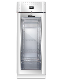 Steel meat display case with one glass door - cm 75 x 85 x 208 h 2