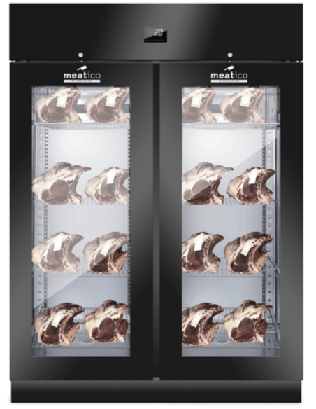 Vetrina per carne con doppia porta a vetro - cm 150 x 85 x 208 h Vetrina per carne con doppia porta a vetro - cm 150 x 85 x 208 h