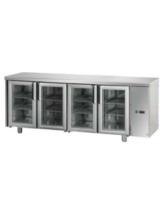 Mesa refrigerada sin unidad de refrigeración en el lado...