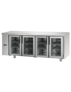 Refrigerated table - Without left group - N.4 glass doors... 2