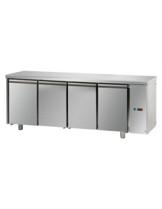 Refrigerated table without right-side unit and with 4...