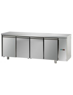 Refrigerated table without right-side unit, with 4 doors...