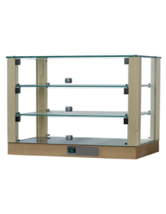 Neutral showcase with 3 shelves - cm 73.5 x 33.5 x 56 h