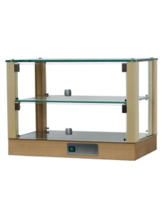 Neutral showcase with 2 shelves - cm 73.5 x 33.5 x 41 h