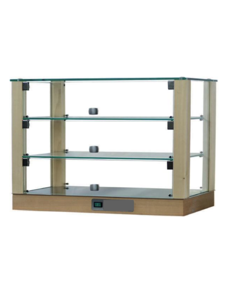 Escaparate neutral con 3 estantes - 52 x 33,5 x 56 h