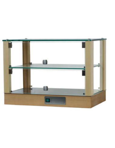 Escaparate neutral con 2 estantes - 52 x 33,5 x...