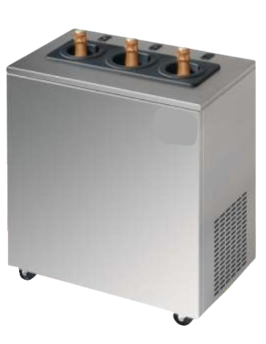 Wine blast chiller - N. 3 bottles - Wheels - cm...