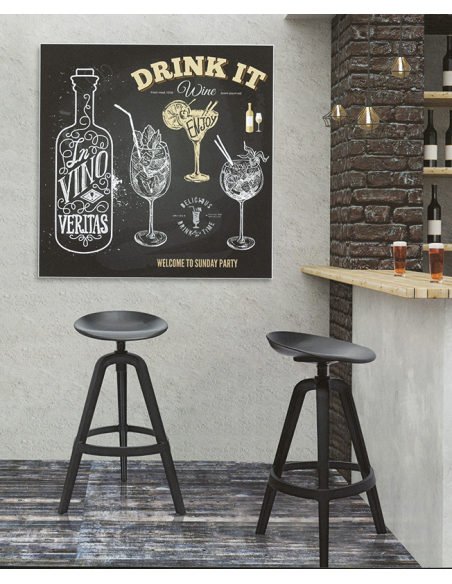 Stool - Polypropylene - Swivel seat - cm 30 x 30 x 83 h