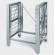 Stainless steel table + door h 87 cm - Capacity n. 9 pans