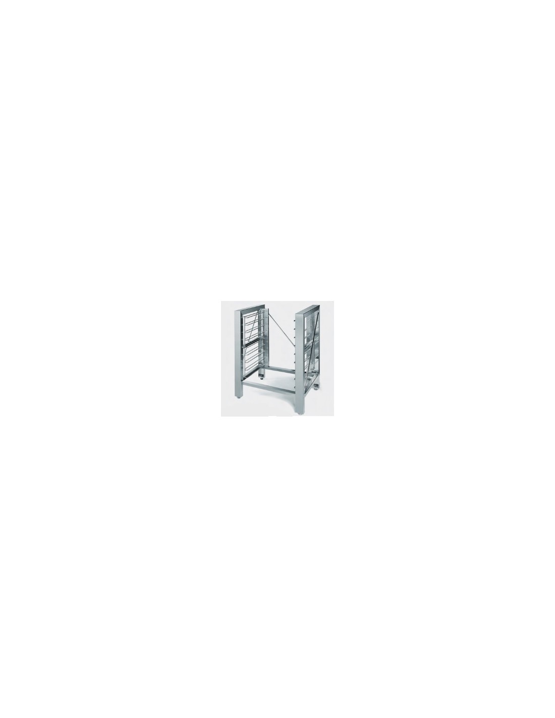 Mesa de acero inoxidable + puerta h 87 cm - Capacidad n. 9 cacerolas
