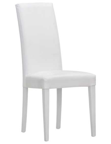 Sedia - Legno verniciato - Rivestimento in ecopelle - cm 44 x 38 x 100 h