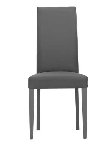 Sedia - Legno verniciato - Rivestimento in ecopelle - cm 44 x 38 x 100 h