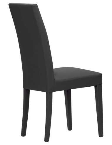 Silla - Madera pintada - Cubierta de cuero - cm...