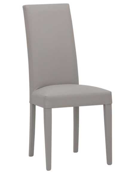 Silla - Madera pintada - Cubierta de cuero - cm 44 x 38 x 100 h