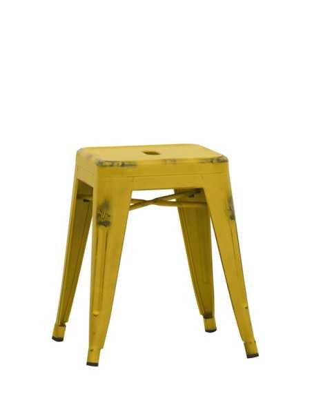 Taburetes - Metal pintado antiguo - cm 30 x 30 x 46 h