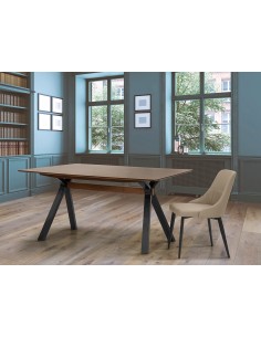 Table - Solid wood - MDF veneered top - cm 160 x 90 x 75 h 2