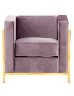Sillón - Brass Metal - Funda de terciopelo - cm 76 x 67 x... 2