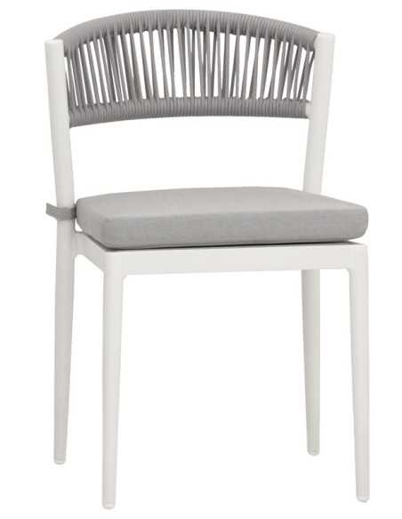 Silla - Aluminio pintado - Colchón repelente del agua - cm 43 x 44 x 77 h