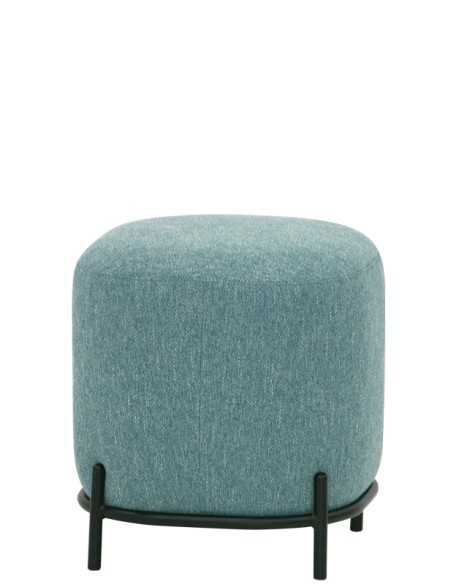 Pouf - Metallo verniciato - Rivestimento in tessuto - cm 42 x 42 x 45 h