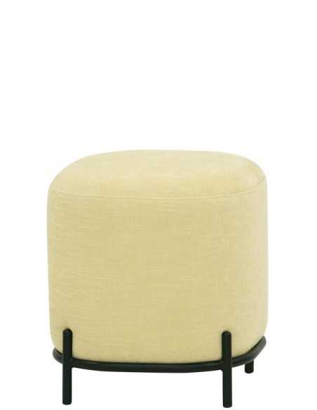 Pouf - Painted metal - Fabric coating - cm 42 x 42 x 45 h