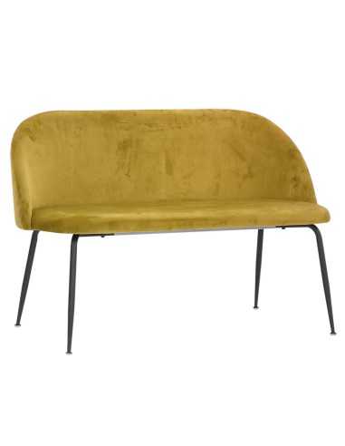Bench - Painted metal - Padded - Velvet coating...