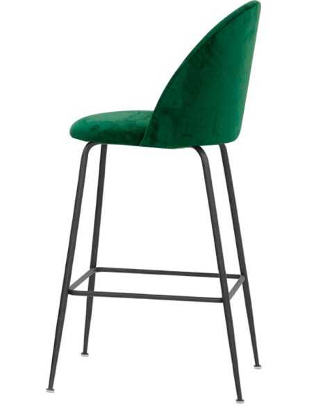 Sgabello - Metallo verniciato - Imbottita - Rivestimento in velluto - cm 44 x 42 x 98 h