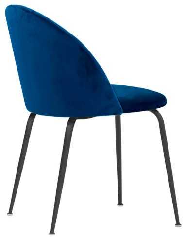 Chair - Painted metal - Padded - Velvet cover -...