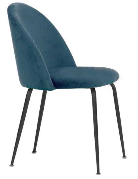 Silla - Metal pintado - acolchado - cubierta de terciopelo - cm 44 x 42 x 79 h