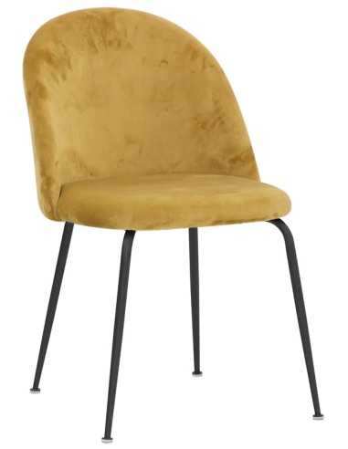 Chair - Painted metal - Padded - Velvet cover -...