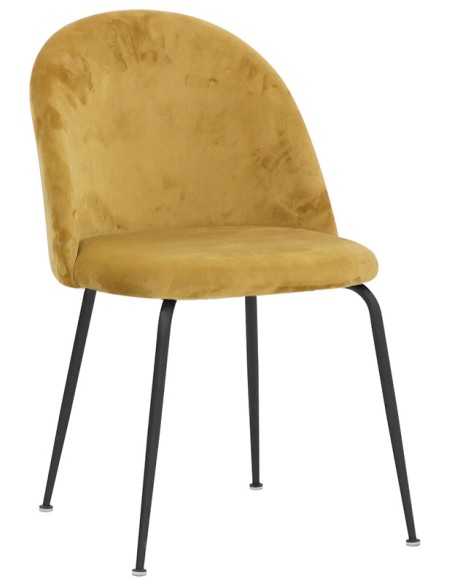 Chair - Painted metal - Padded - Velvet cover - cm 44 x 42 x 79 h