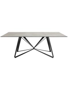 Tavolo - Metallo verniciato - Piano in vetroceramica - cm...