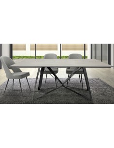 Table - Painted metal - Ceramic top - cm 200 x 110 x 75 h 2